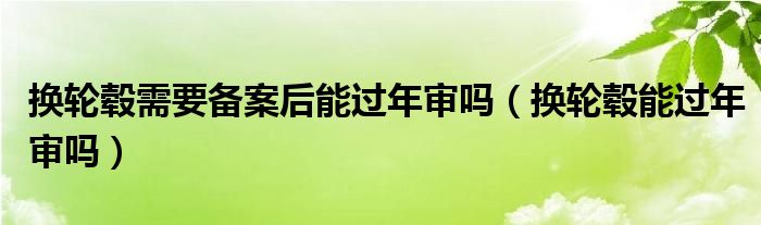 换轮毂需要备案后能过年审吗（换轮毂能过年审吗）