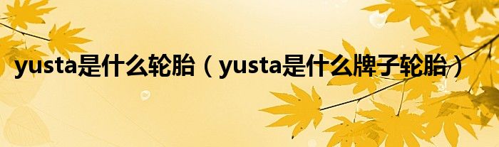 yusta是什么轮胎（yusta是什么牌子轮胎）