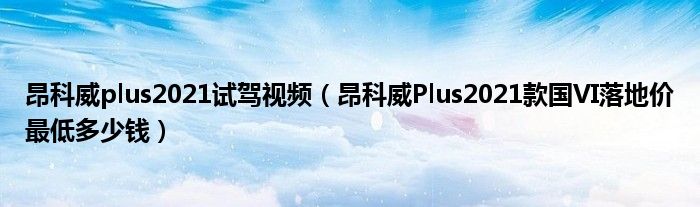 昂科威plus2021试驾视频（昂科威Plus2021款国VI落地价最低多少钱）