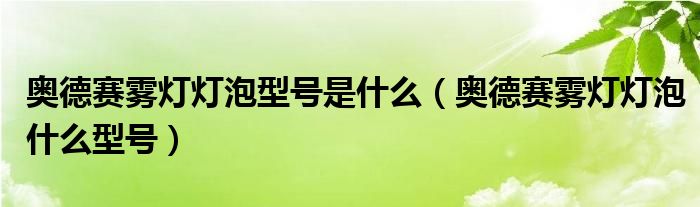 奥德赛雾灯灯泡型号是什么（奥德赛雾灯灯泡什么型号）