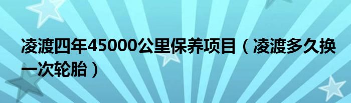 凌渡四年45000公里保养项目（凌渡多久换一次轮胎）