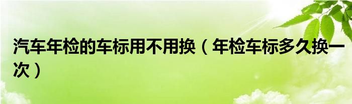 汽车年检的车标用不用换（年检车标多久换一次）